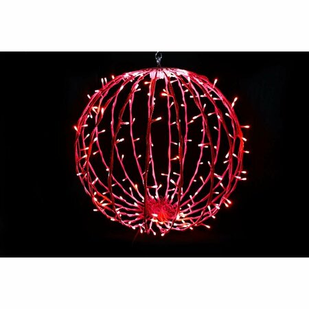 QUEENS OF CHRISTMAS 20 in. LED Sphere Lights, Red - 200 Count S-200SPH-RE-20